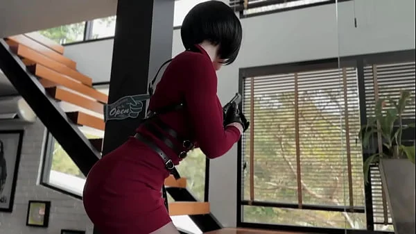 Ada Wong from Resident Evil Masturbates Wet Pussy Dildo and Crazy Orgasm - Solo Cosplay