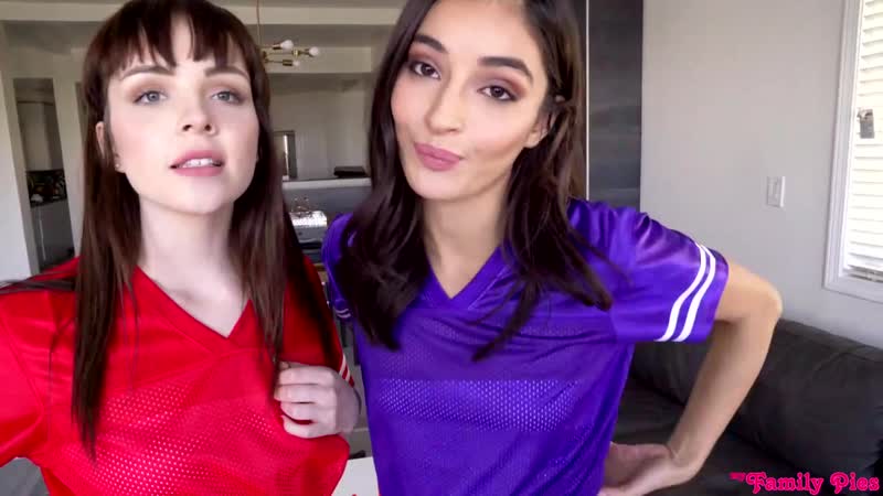 Aliya brynn, emily willis super sunday with my step sis and her friend myfam