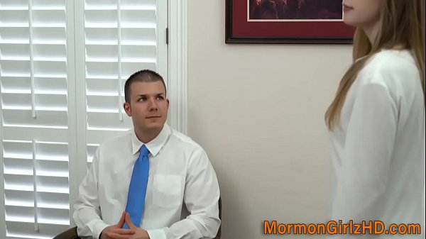 Mormon teen gagging on cock