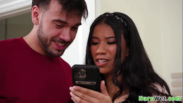 Sexy massage Teen shows off