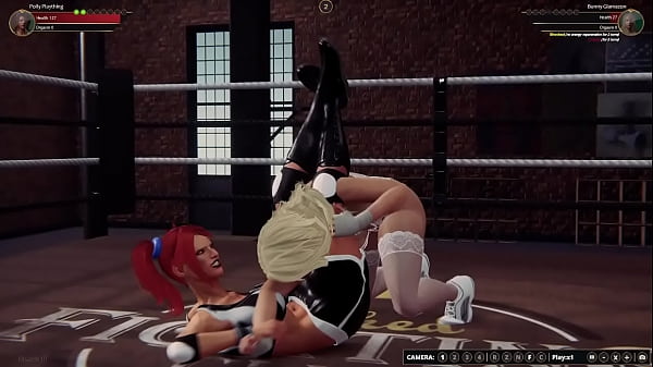 Polly Plaything VS Bunny Glamazon (Naked Fighter 3D)