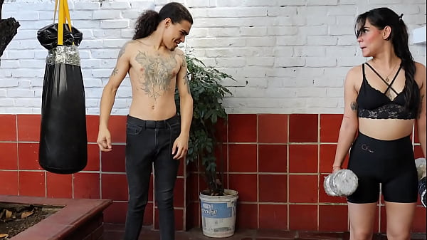 I WAS EXERCISING NEXT TO MY STEPBROTHER AND WHEN SEEING HIM I GOT VERY HORNY, I FUCKED MY PUSSY VERY NICE - PORN IN ESPA&Ntilde_OL