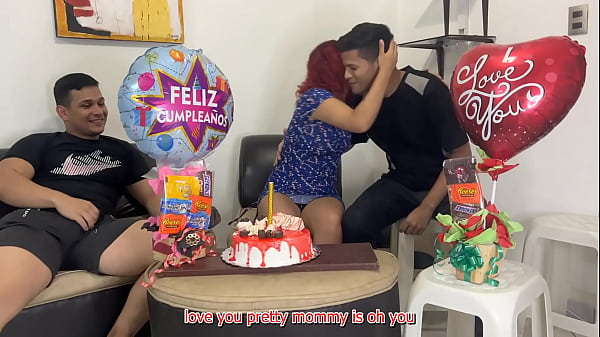 Beautiful Stepmother is Fucked by her 2 Stepsons on her Birthday when her husband is Working